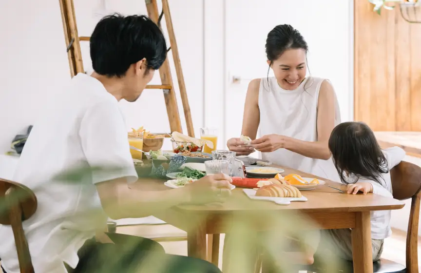 家族が自然と集まる、のびやかな空間で過ごしたい