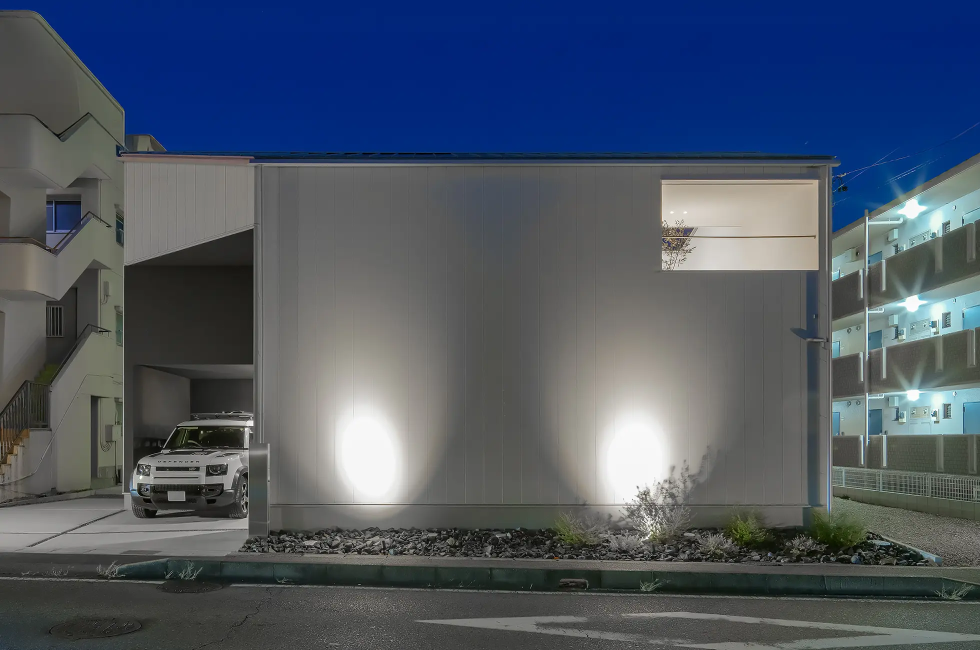 安城モデルハウス 外観　夜ver